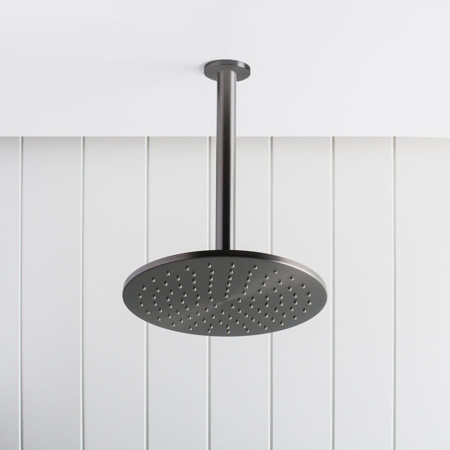 Ceiling Shower Arm And Head Gunmetal