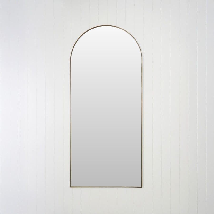 Arch Full Length Mirror Antique Brass