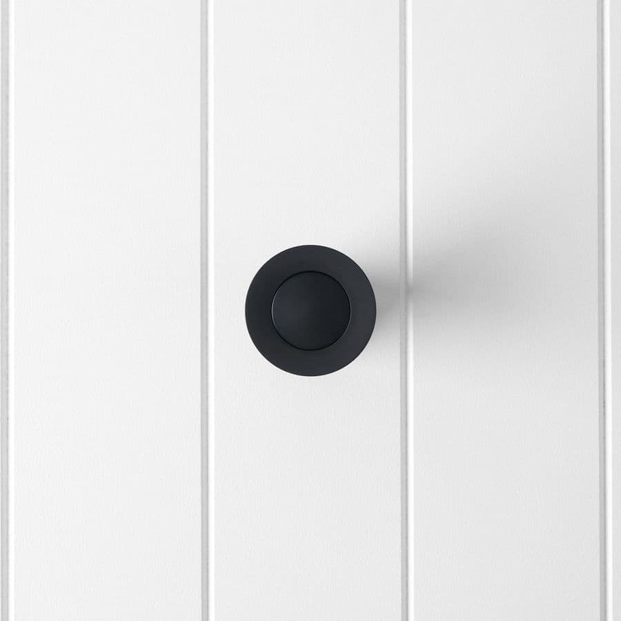 Pop Up Waste Black Matte - Overflow