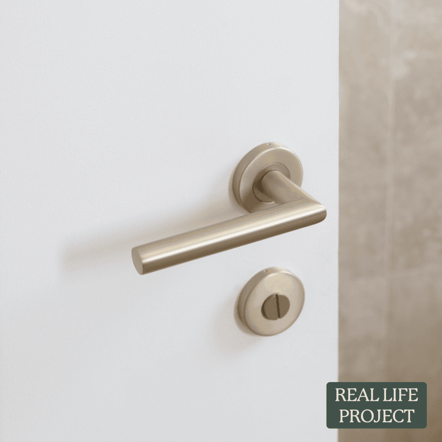 Sydney Door Handle Warm Brushed Nickel