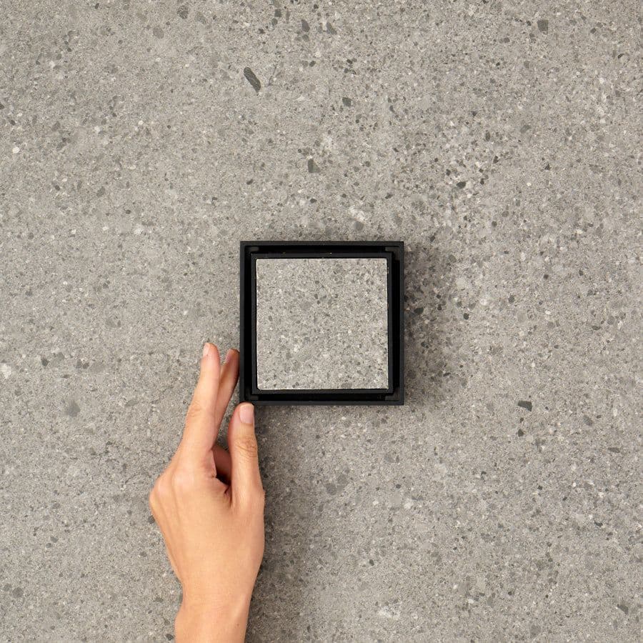 Tile Insert Floor Waste Matte Black