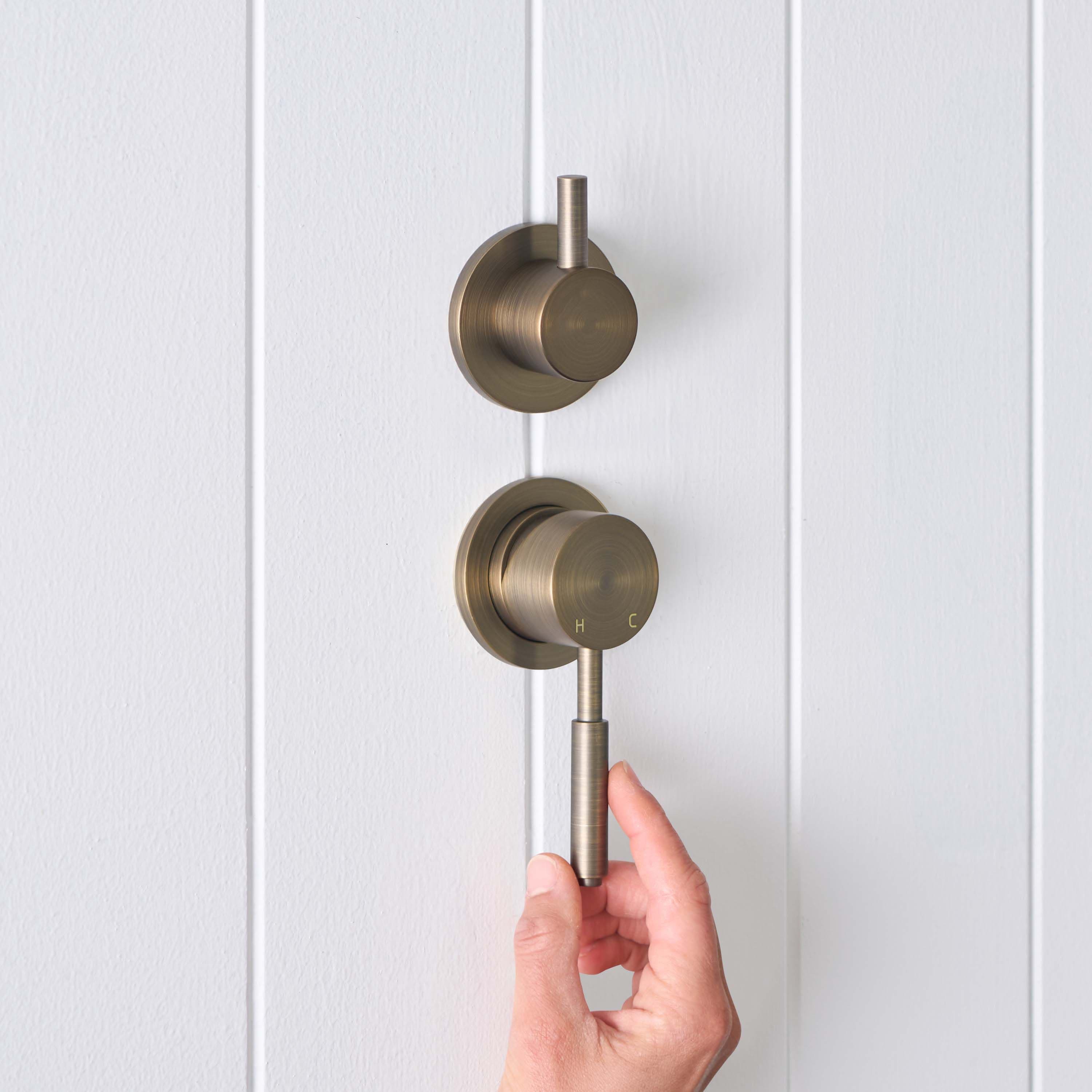 Melbourne Diverter Mixer Antique Brass