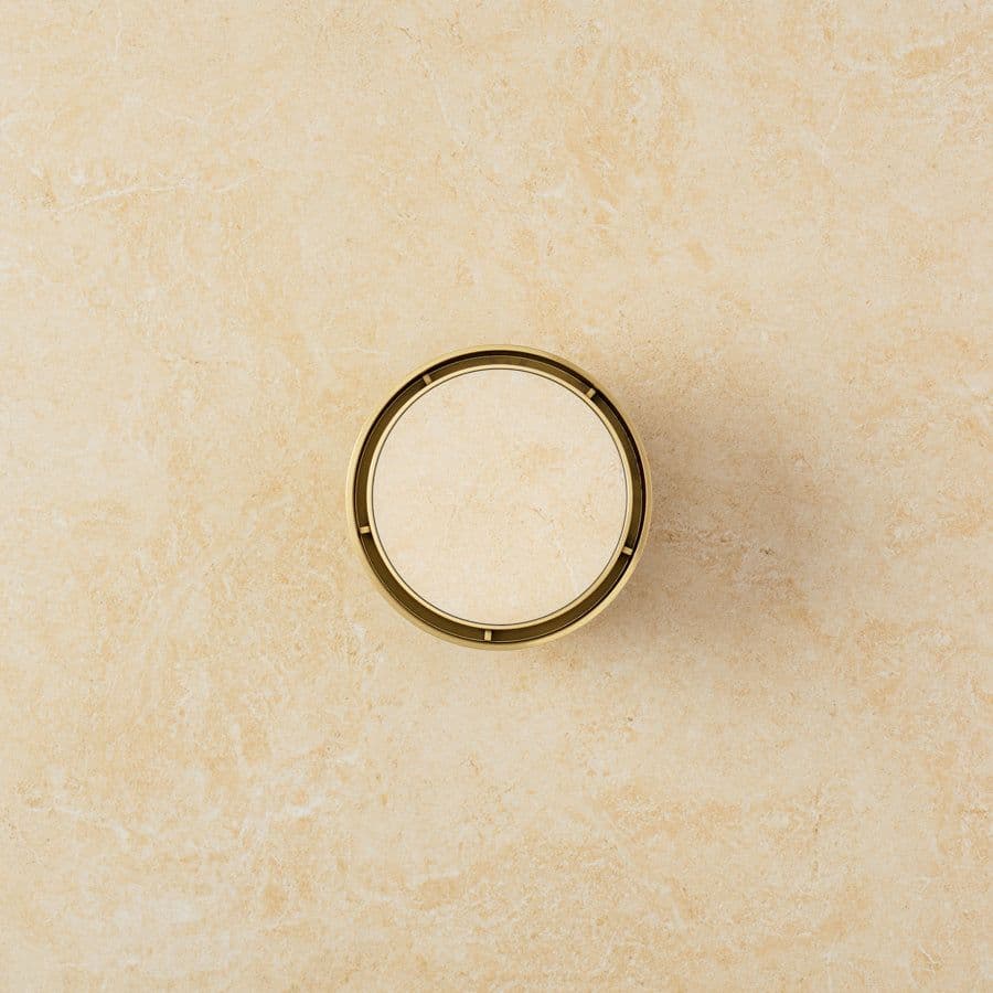 Round Tile Insert Floor Waste Brushed Brass