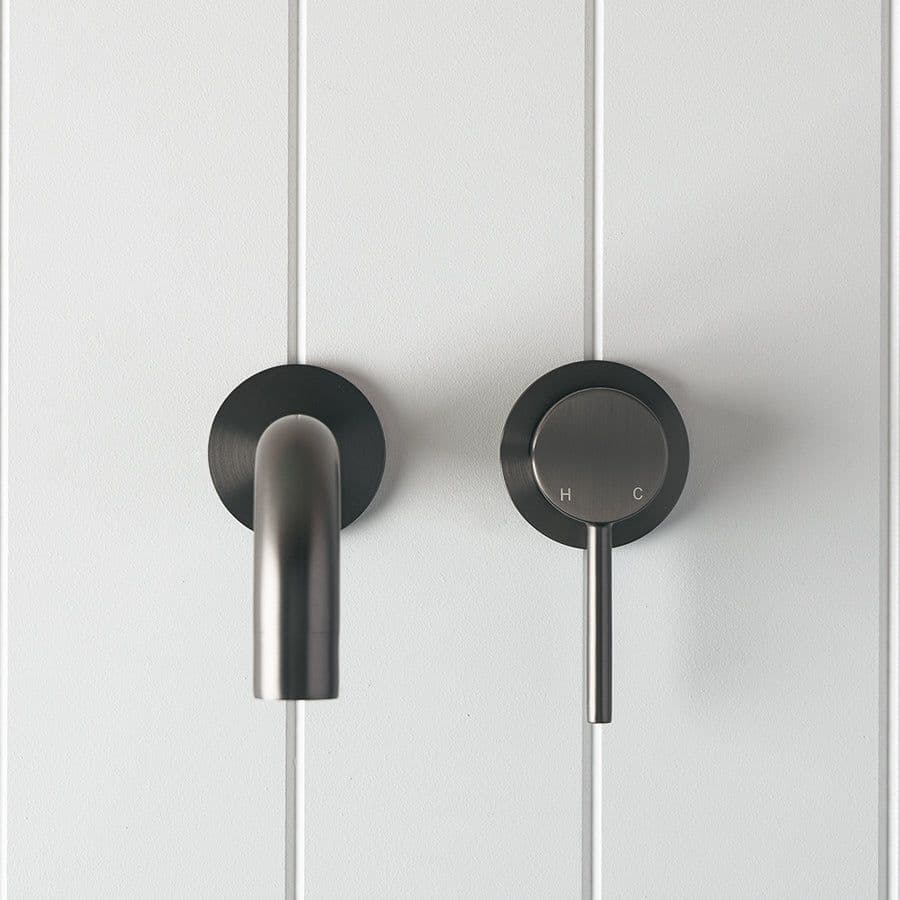 Sydney Wall Spout + Mixer Gunmetal