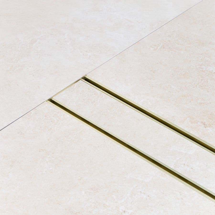 Aluminium Floor Drain 1M Brushed Brass