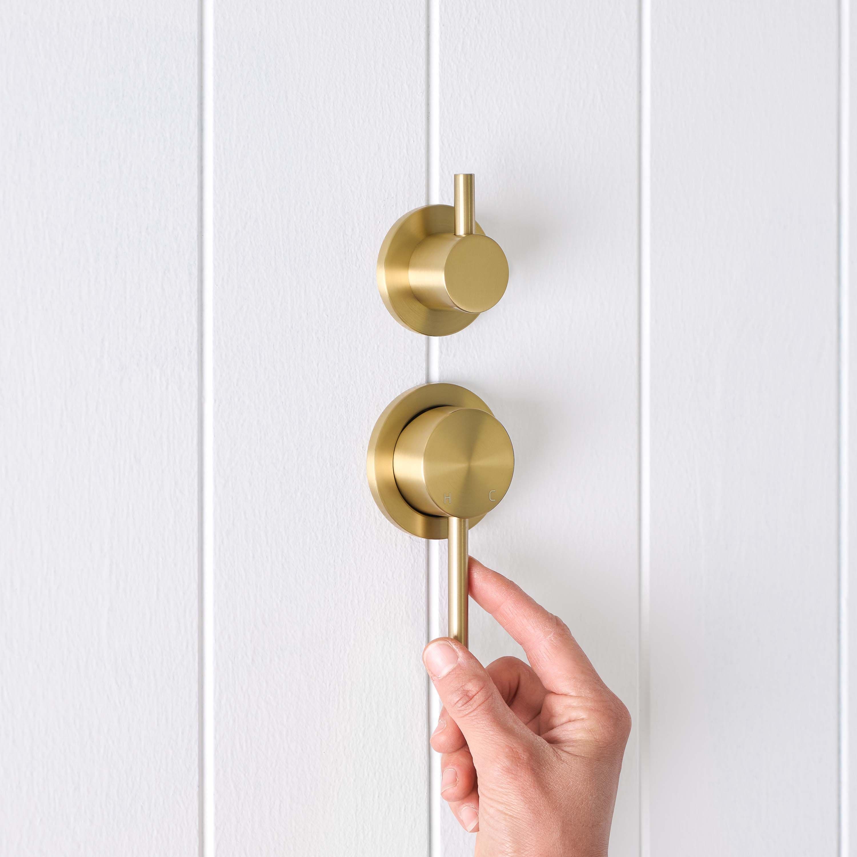 Sydney Shower Diverter and Mixer Brushed Brass