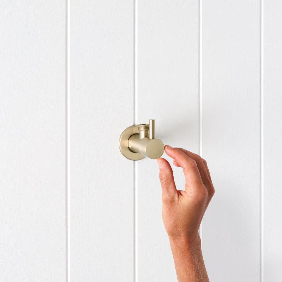 Angle Valve (1/4 Turn knob) Warm Brushed Nickel