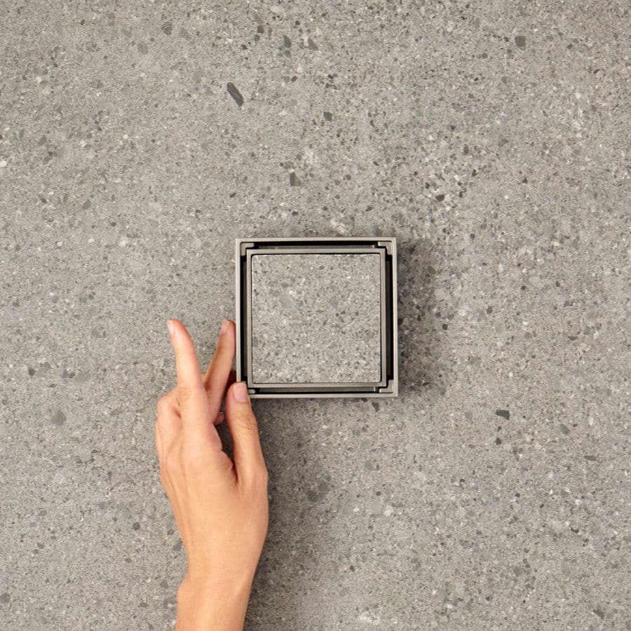 Tile Insert Floor Waste Gunmetal