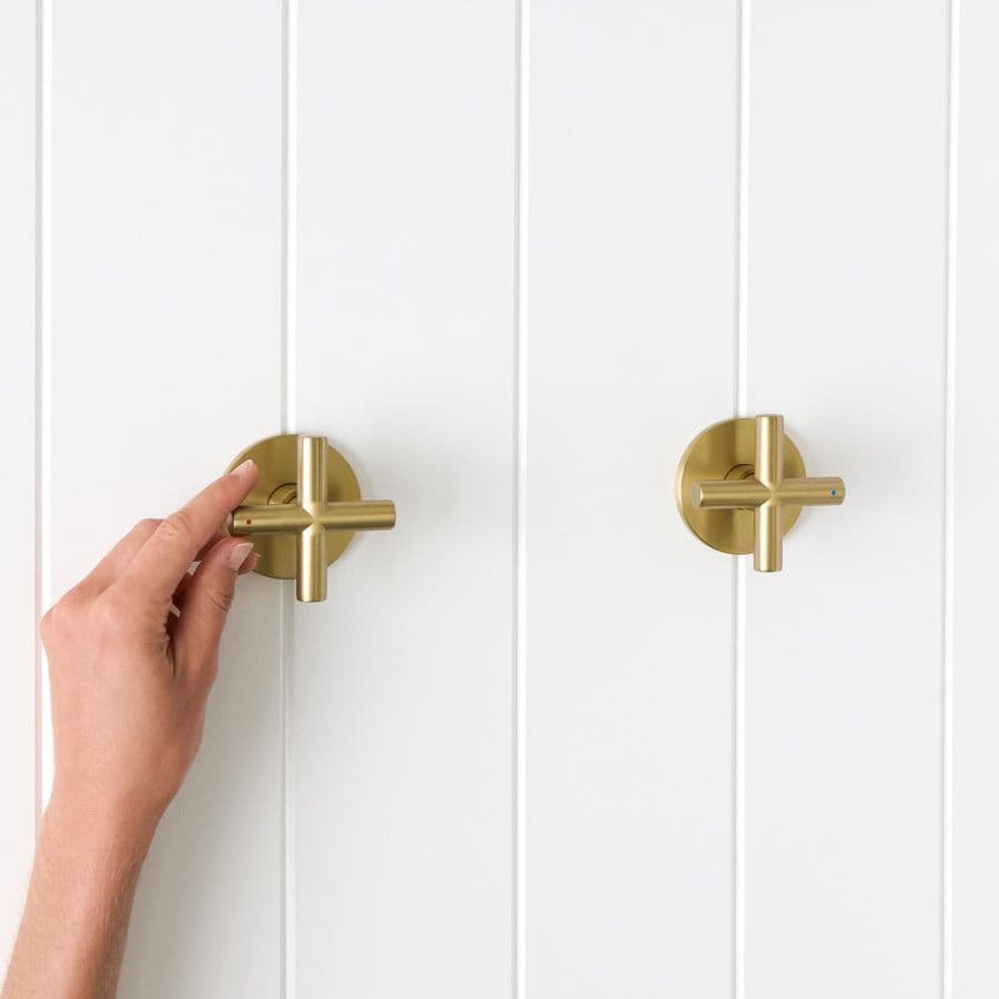 Cross Taps Brushed Brass