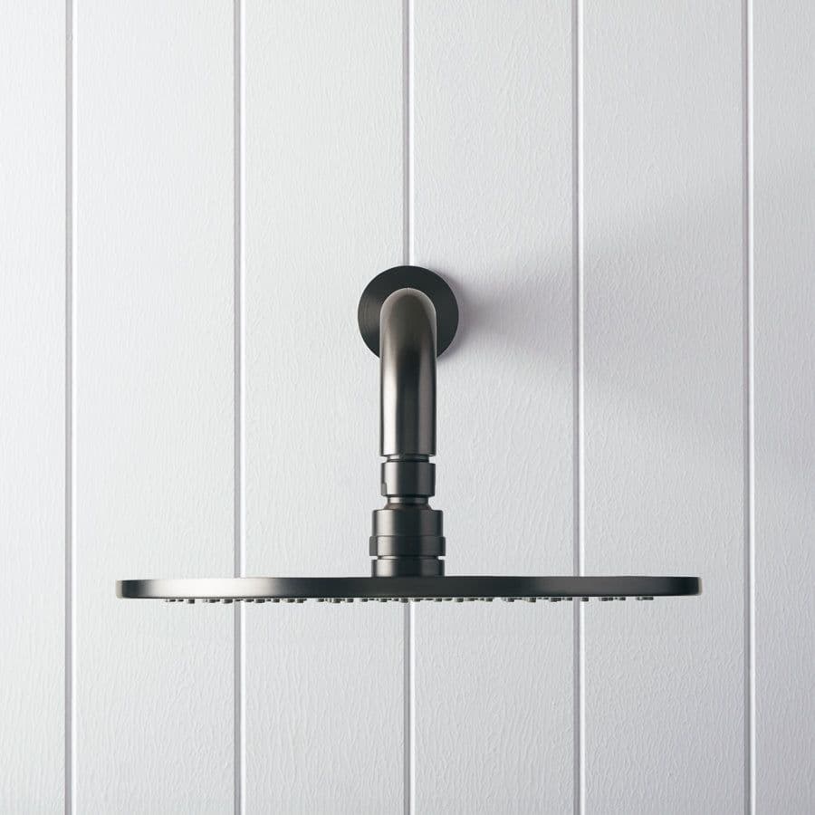 Wall Shower Arm And Head Gunmetal 250mm
