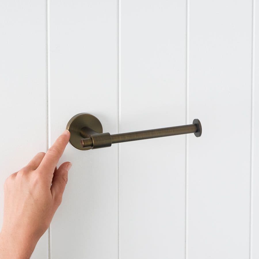 Melbourne Toilet Roll Holder Antique Brass