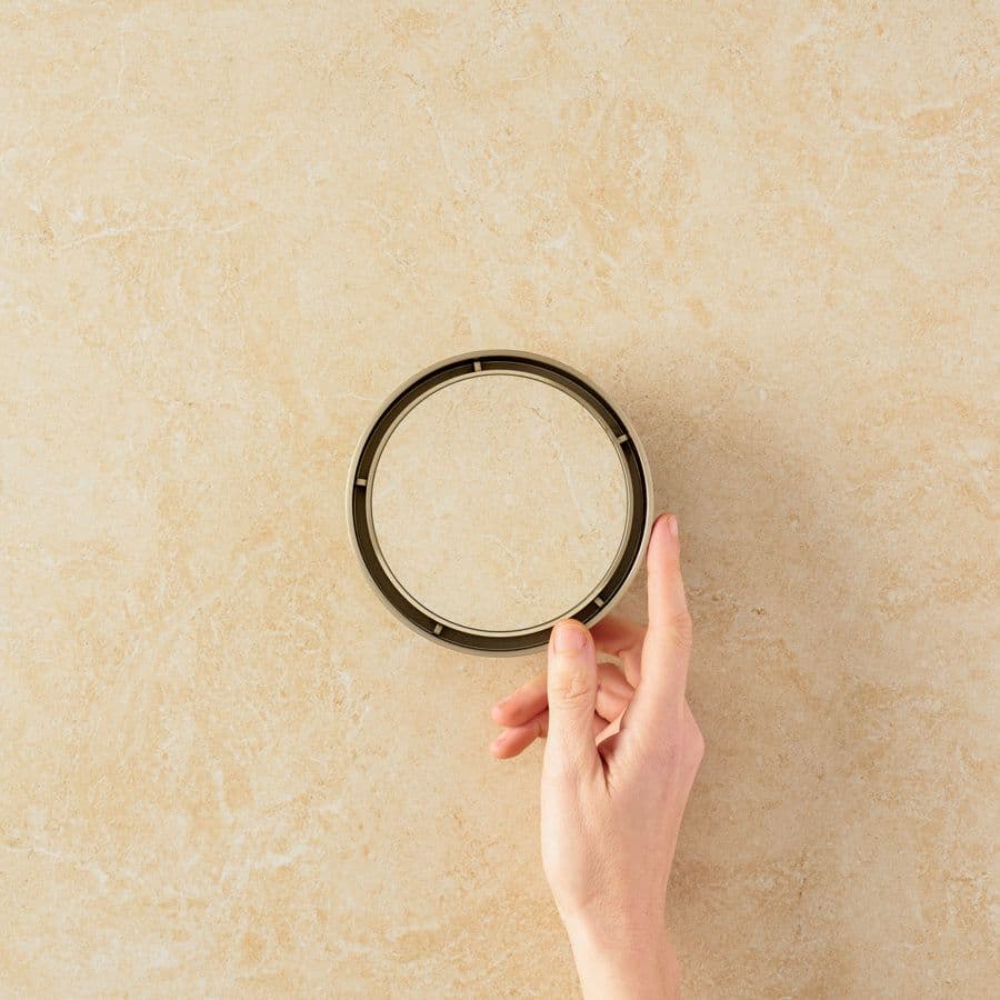 Round Tile Insert Floor Waste Warm Brushed Nickel