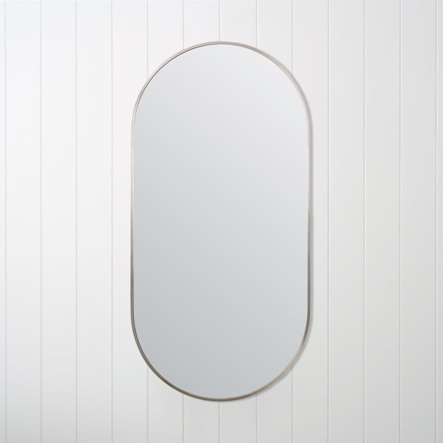 Oval Mirror Warm Brushed Nickel
