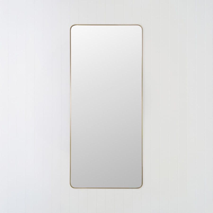 Rectangular Full Length Mirror Warm Brushed Nickel