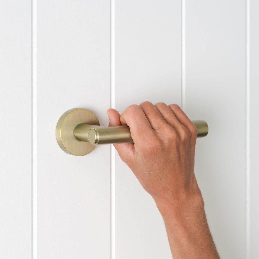 Melbourne Door Handle Warm Brushed Nickel