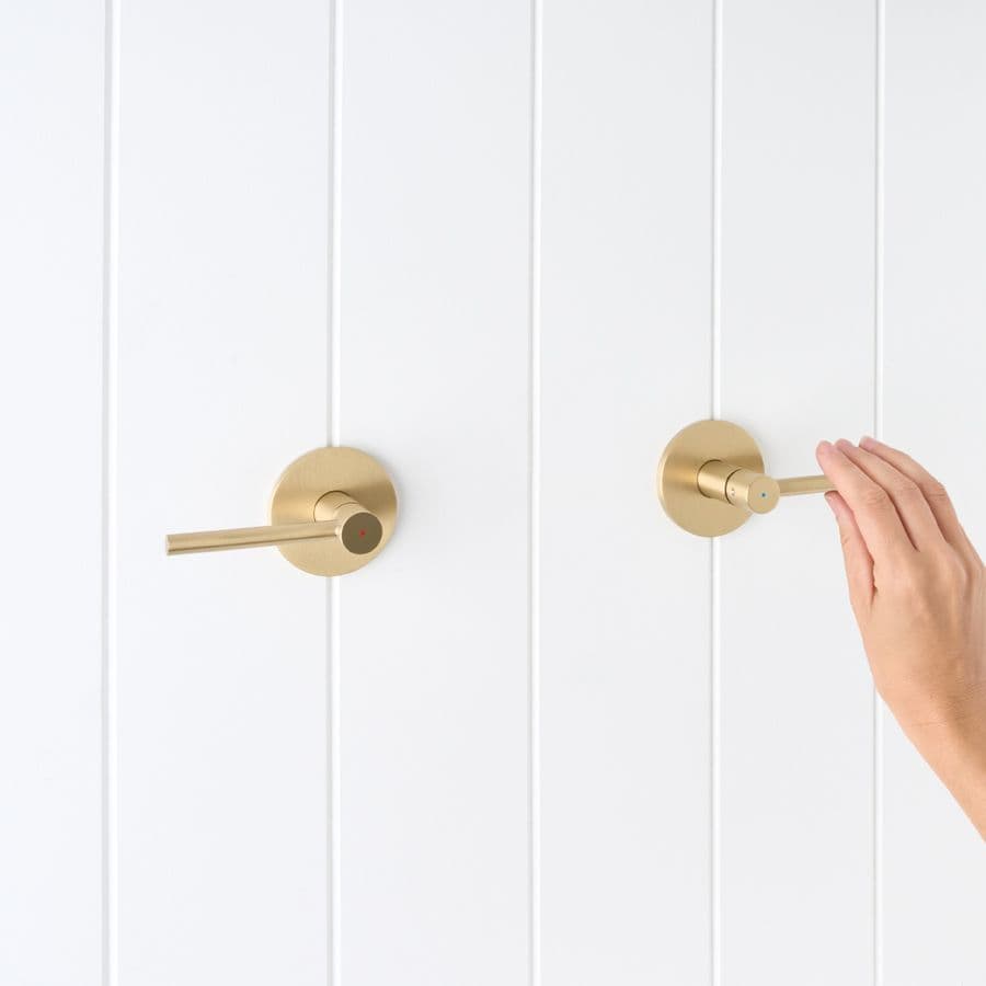 Sydney Double Handle Taps Brushed Brass