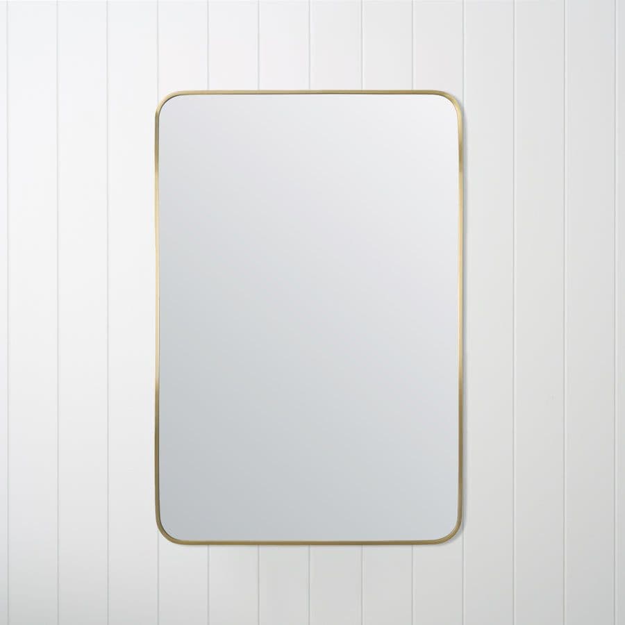 Rectangular Mirror Brushed Brass