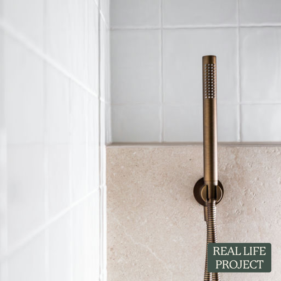 Shower hose + Sprayer Antique Brass