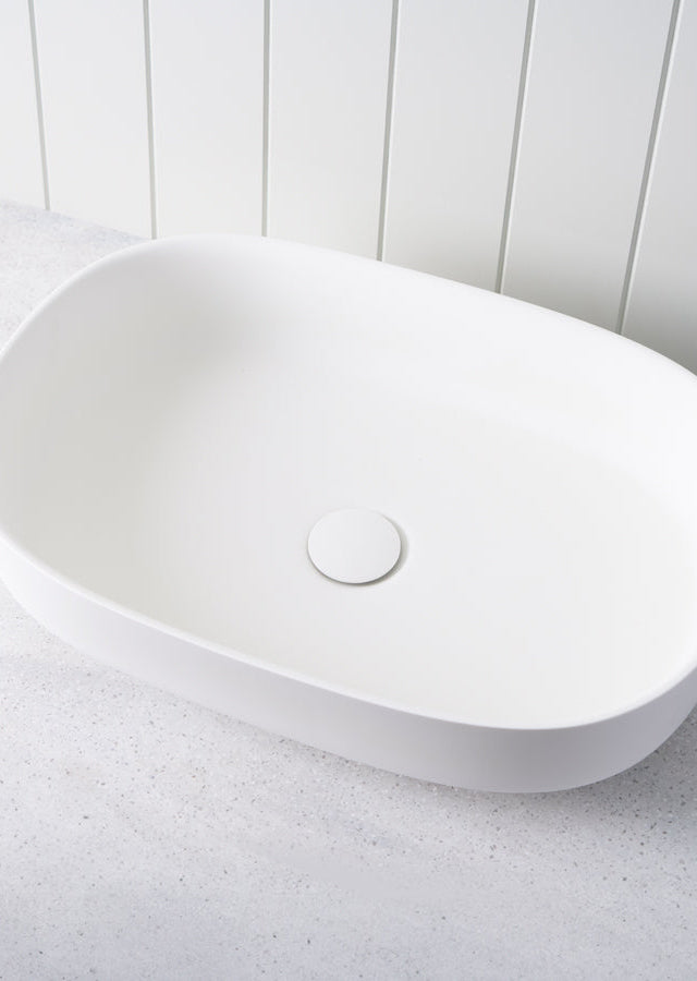 Above Counter Oval Basin Matte White