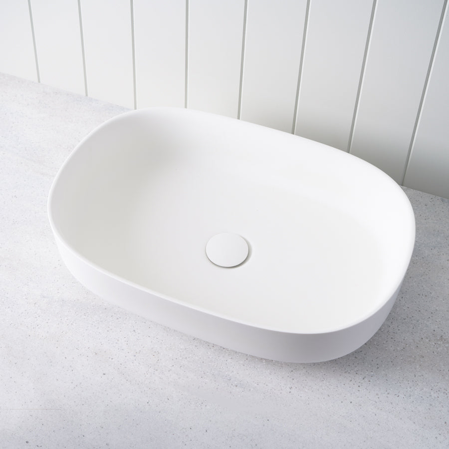 Above Counter Oval Basin Matte White