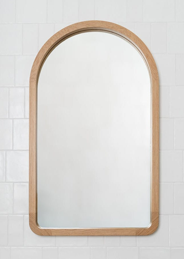 Alura Arch Mirror 600 American Oak Light