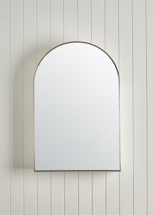 Arch Mirror Cabinet Warm Brushed Nickel