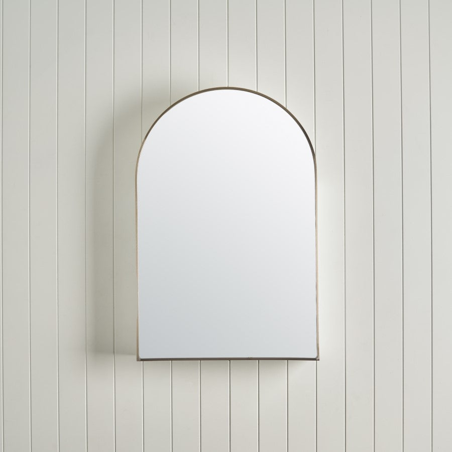 Arch Mirror Cabinet Warm Brushed Nickel