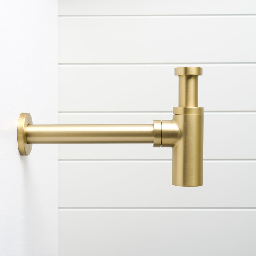 Basin Bottle Trap Brushed Brass