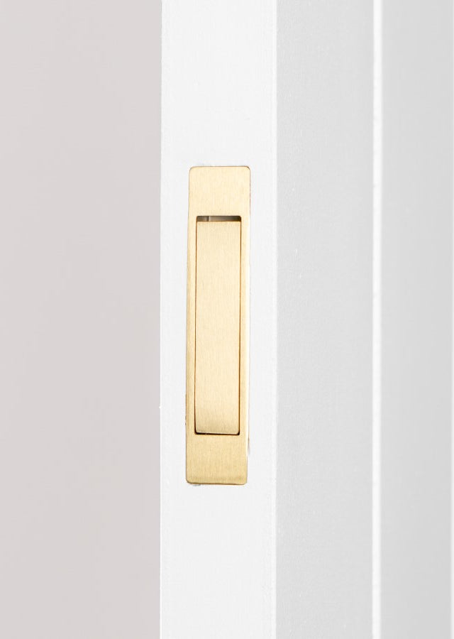 Concealed Hook Pull Handle Brushed Brass