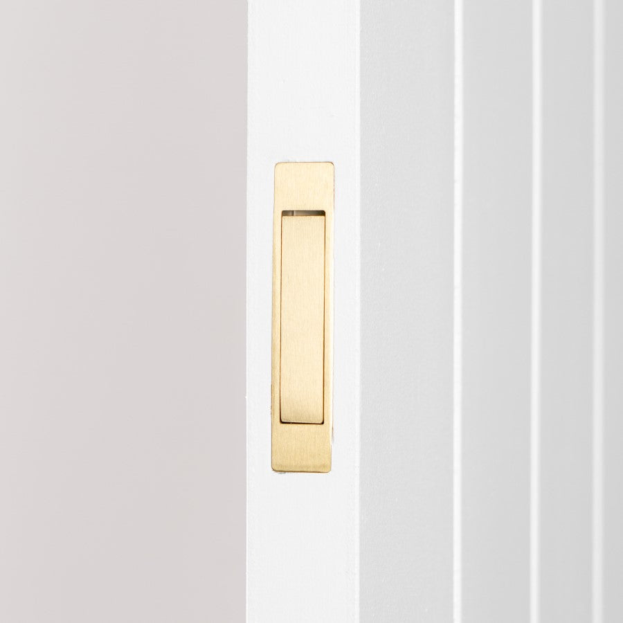 Concealed Hook Pull Handle Brushed Brass