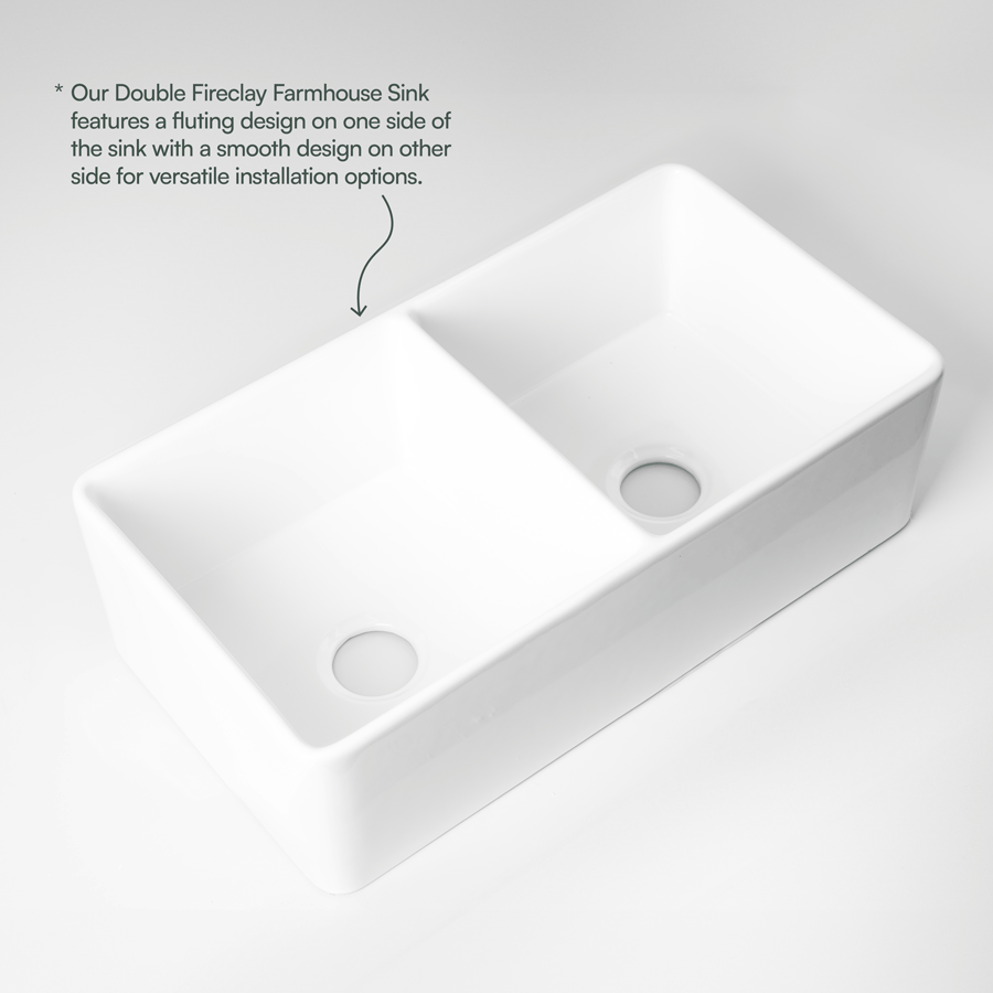 Double Farmhouse Fireclay Sink