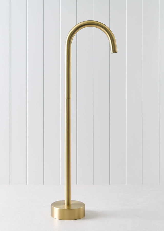 Freestanding Bath Spout Brushed Brass