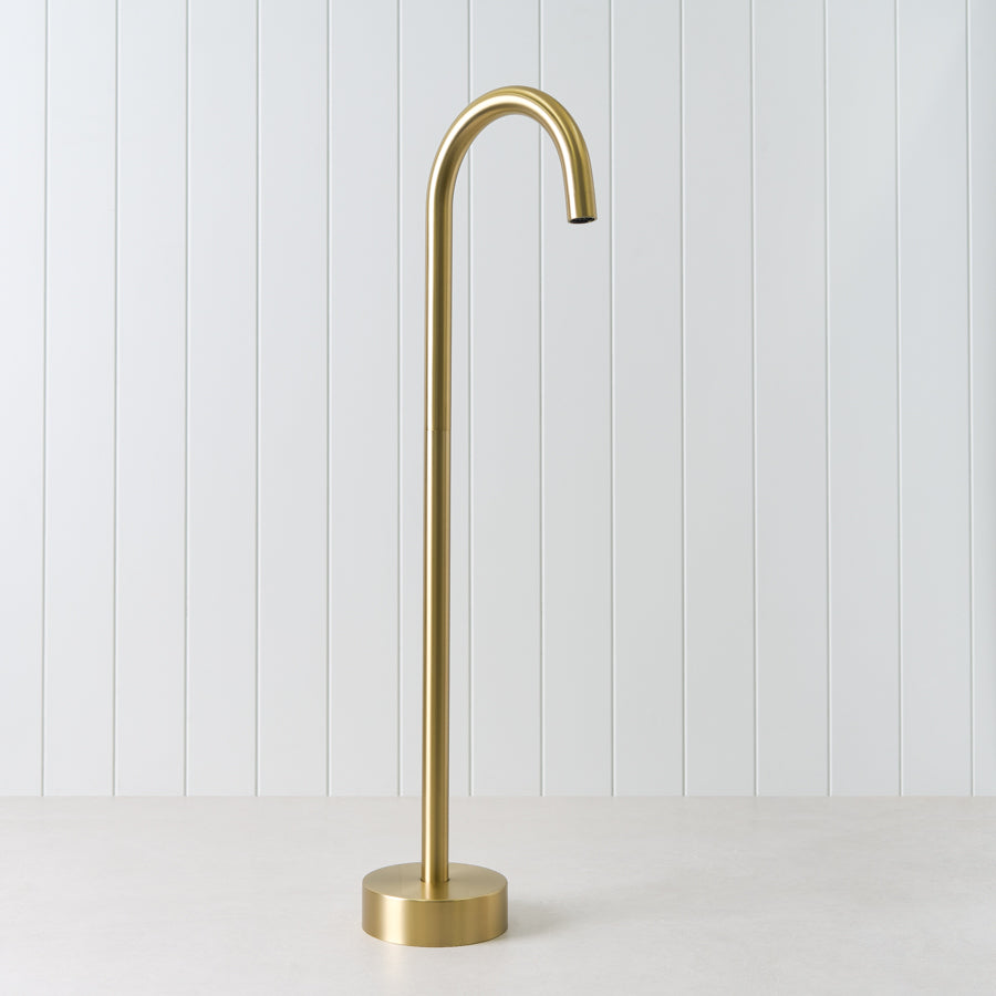 Freestanding Bath Spout Brushed Brass