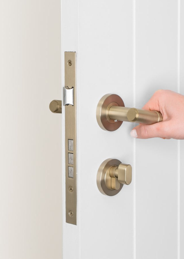 Front Door Lock Set Warm Brushed Nickel