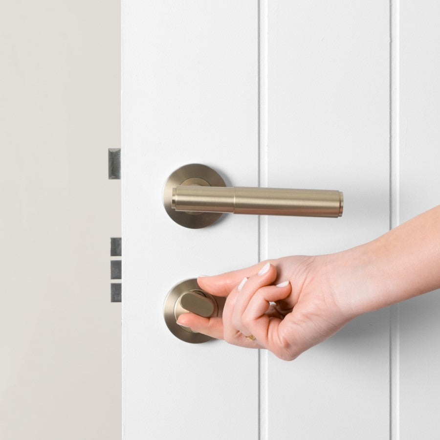 Front Door Lock Set Warm Brushed Nickel