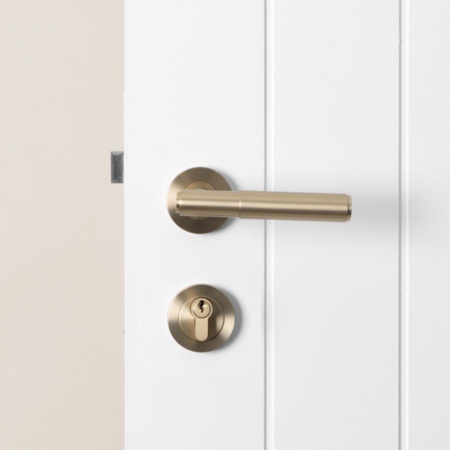 Front Door Lock Set Warm Brushed Nickel
