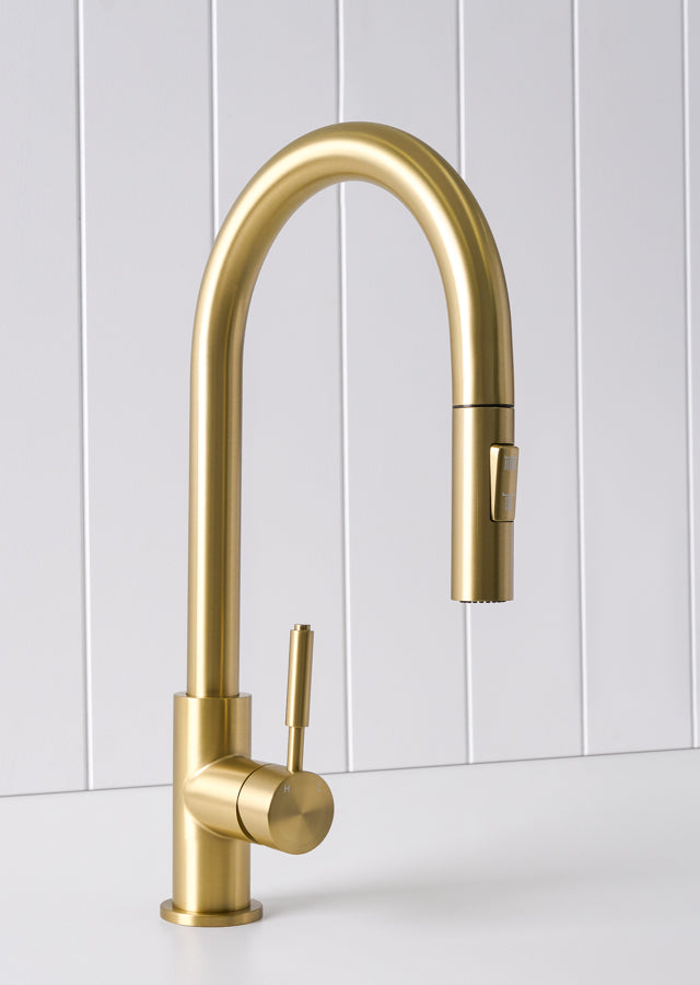 Melbourne Dual Function Kitchen Mixer Brushed Brass