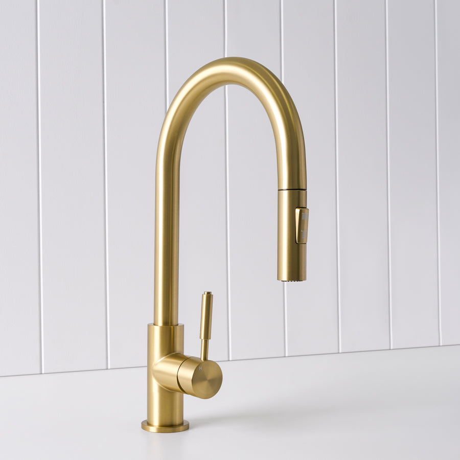 Melbourne Dual Function Kitchen Mixer Brushed Brass