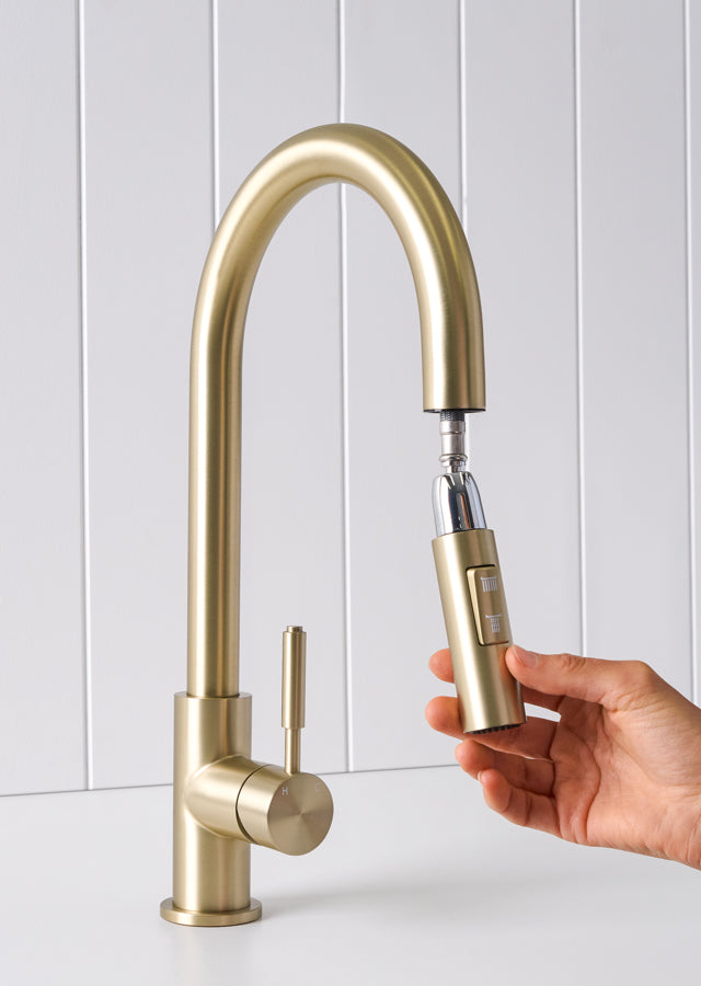 Melbourne Dual Function Kitchen Mixer Warm Brushed Nickel