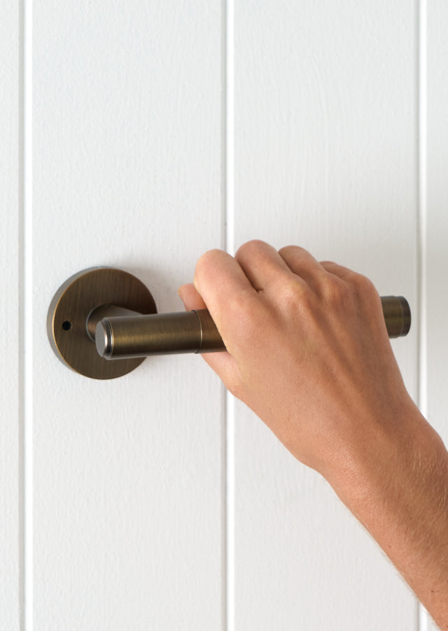 Melbourne Door Handle Antique Brass