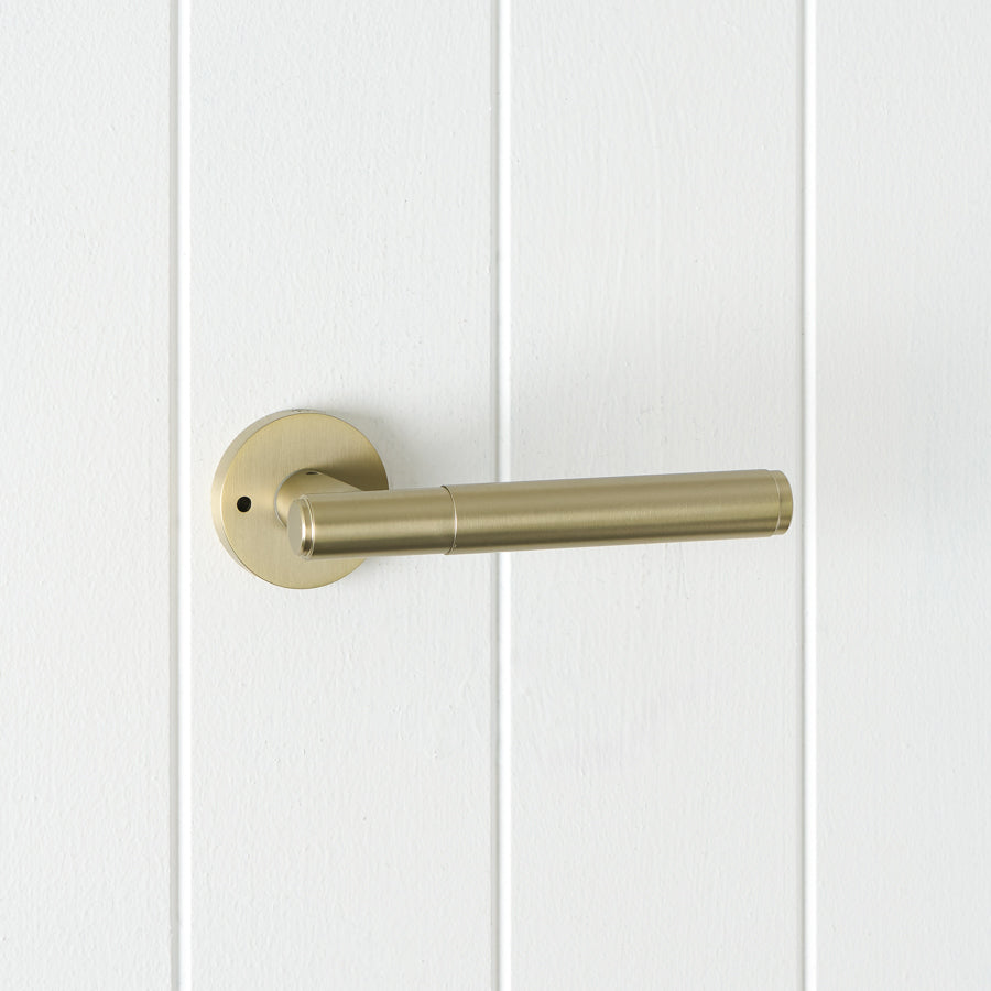 Melbourne Door Handle Warm Brushed Nickel