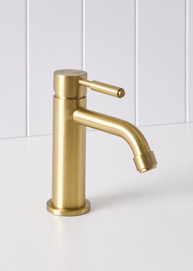 Melbourne Short Basin Mixer Brushed Brass