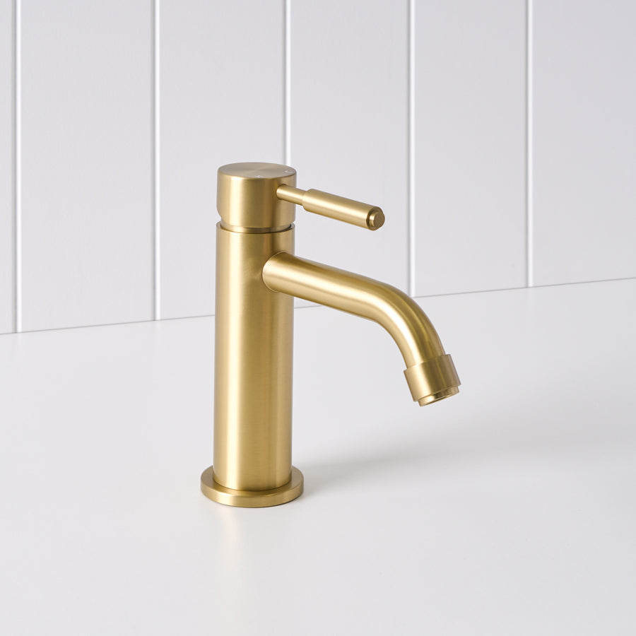 Melbourne Short Basin Mixer Brushed Brass