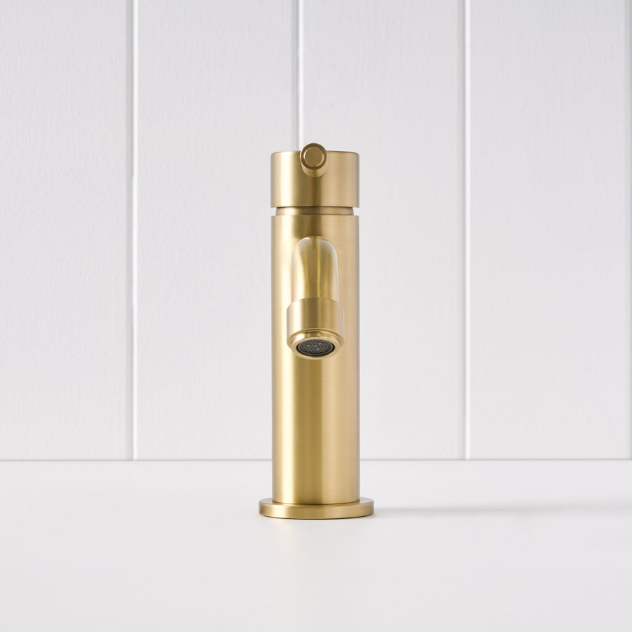 Melbourne Short Basin Mixer Brushed Brass