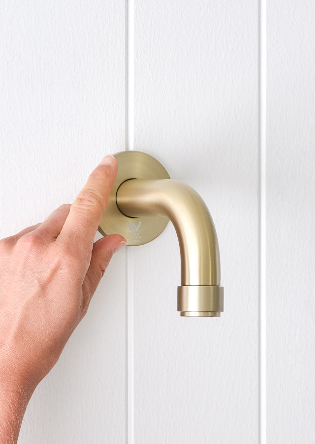 Melbourne Short Wall Spout Warm Brushed Nickel