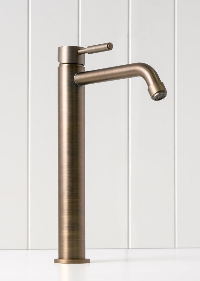 Melbourne Tall Basin Mixer Antique Brass