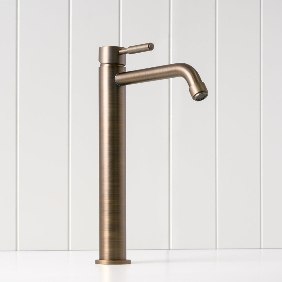 Melbourne Tall Basin Mixer Antique Brass