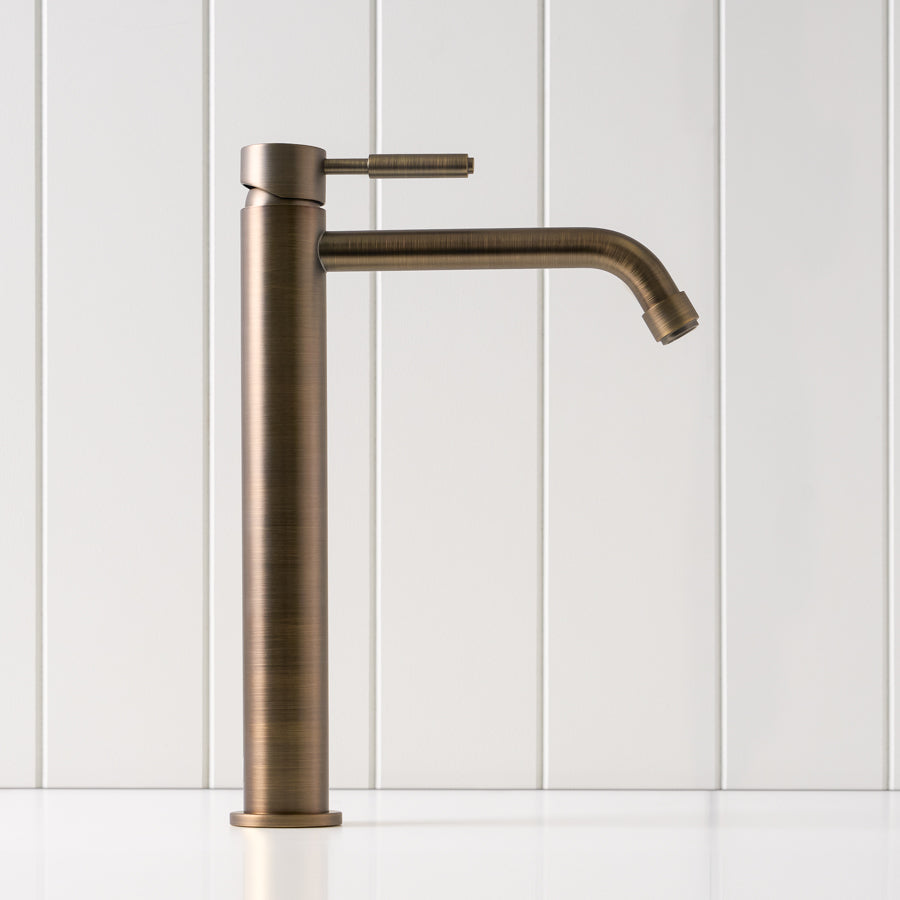 Melbourne Tall Basin Mixer Antique Brass