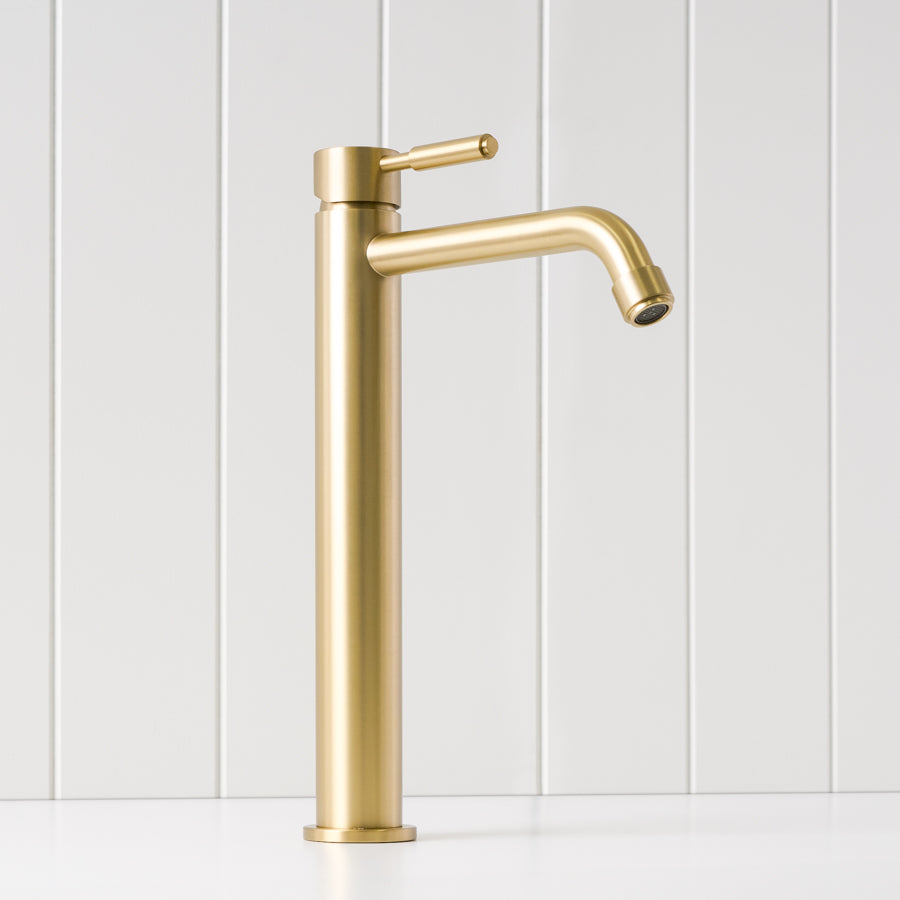 Melbourne Tall Basin Mixer Brushed Brass