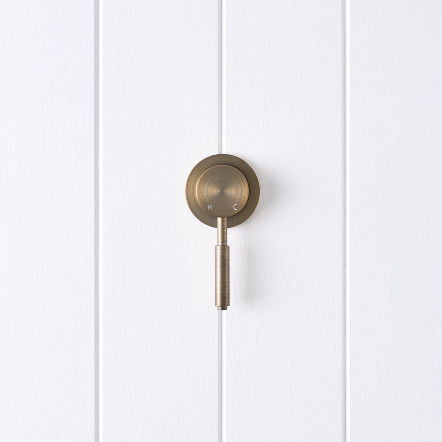 Melbourne Wall Mixer Antique Brass